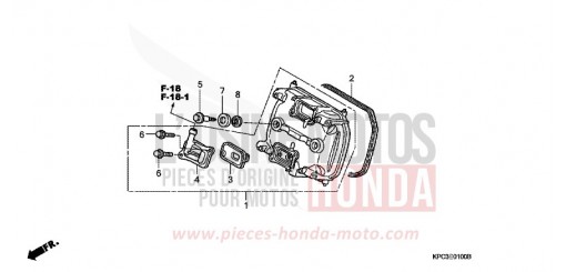 FRONT CYLINDER HEAD COVER XL125V8 de 2008
